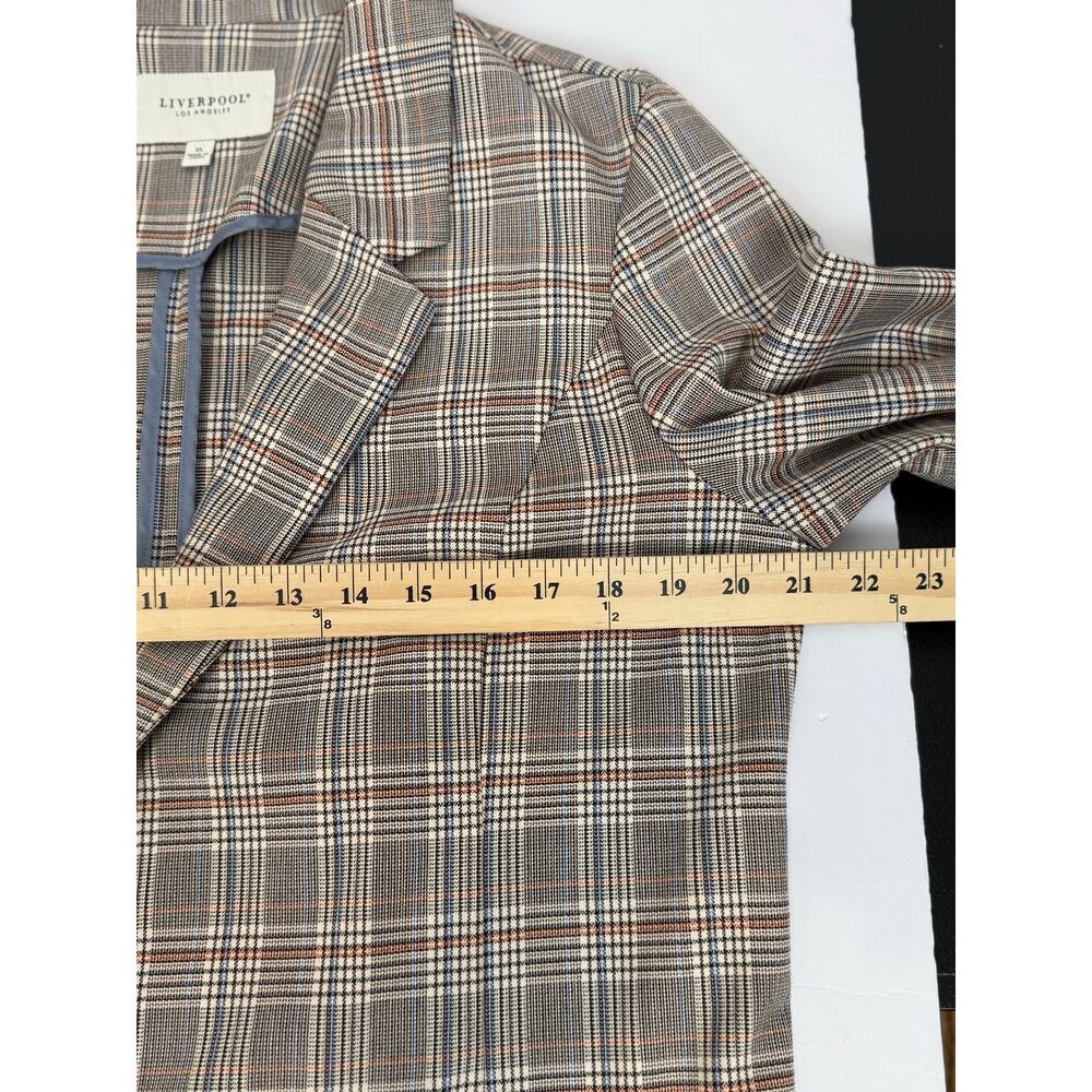 Liverpool Los Angeles Plaid Open Front Blazer XL - Picture 3 of 6